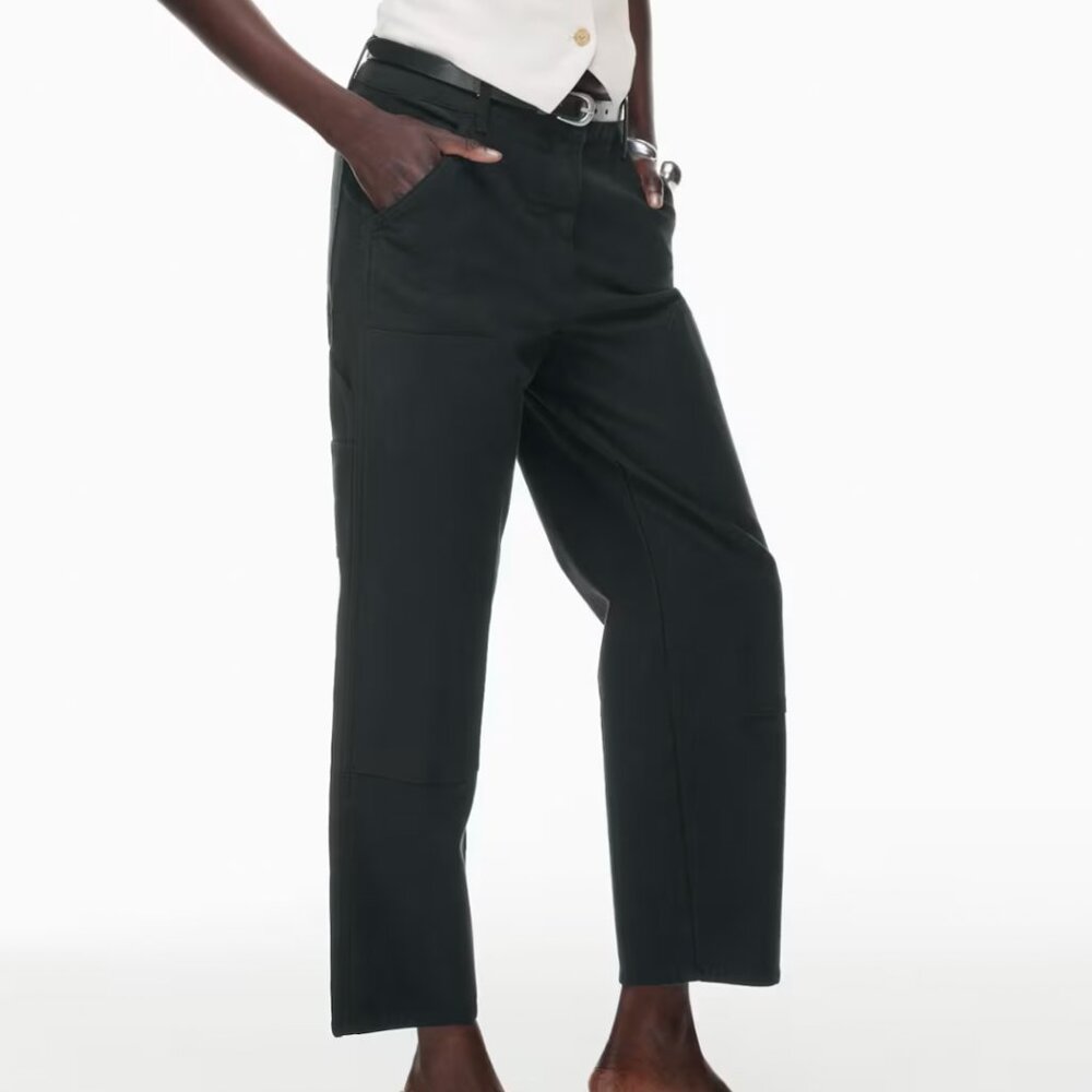 Wilfred Straight-Leg Black Utility Pants